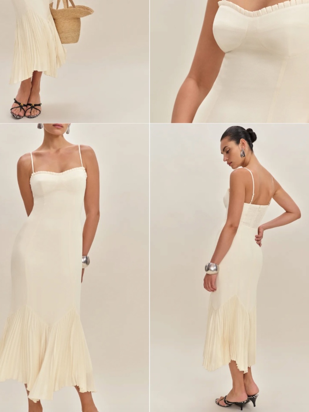 Reformation Aiko Dress Ivory - Size 8